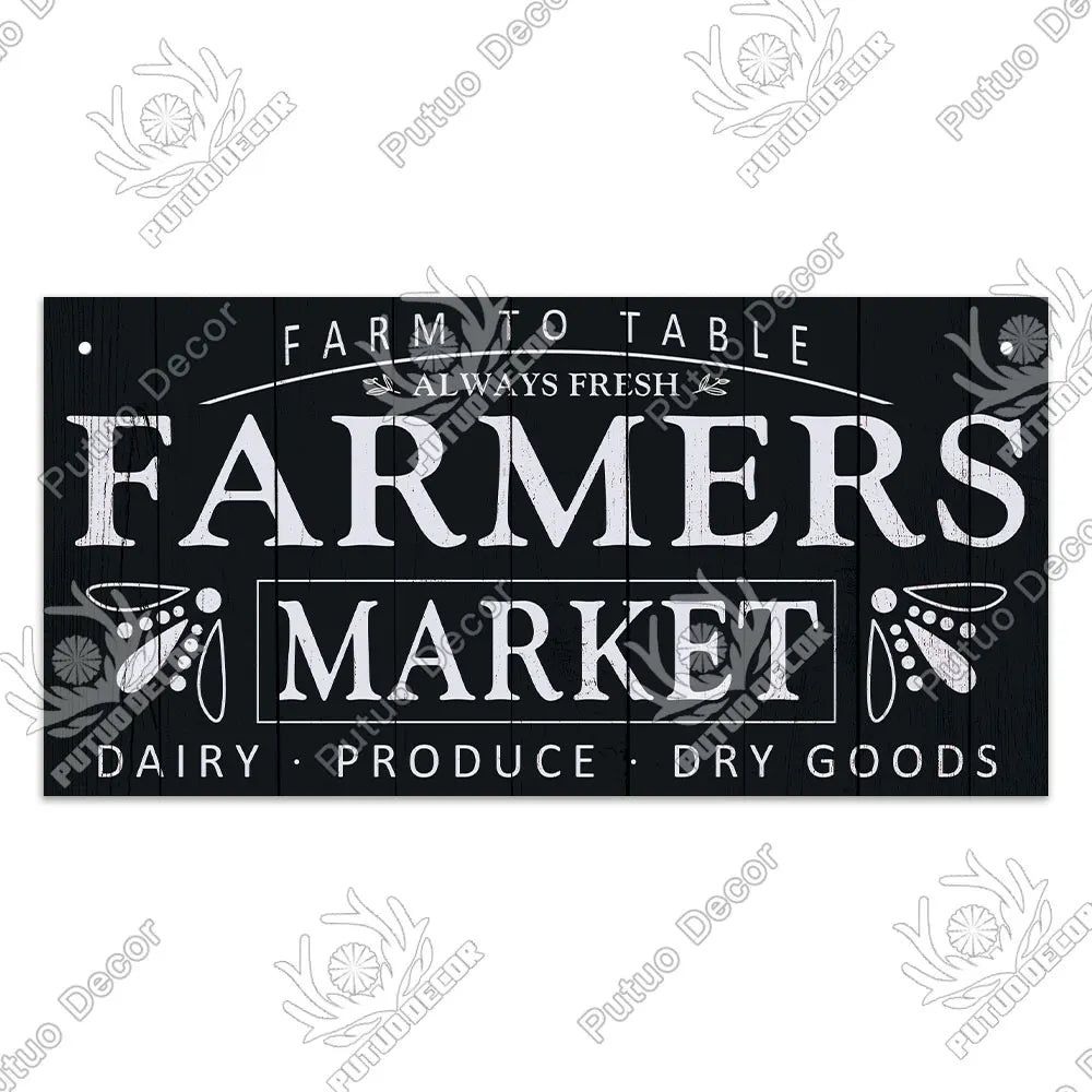 Farm Signs Wooden Hanging Plaque Farmhouse Decorative Plaque for Farmhous Cowshed Farm House Wall Door Hanging Decor