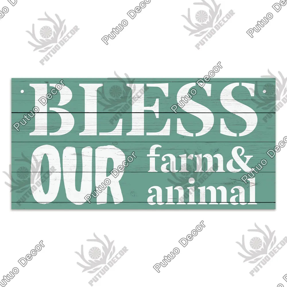 Farm Signs Wooden Hanging Plaque Farmhouse Decorative Plaque for Farmhous Cowshed Farm House Wall Door Hanging Decor