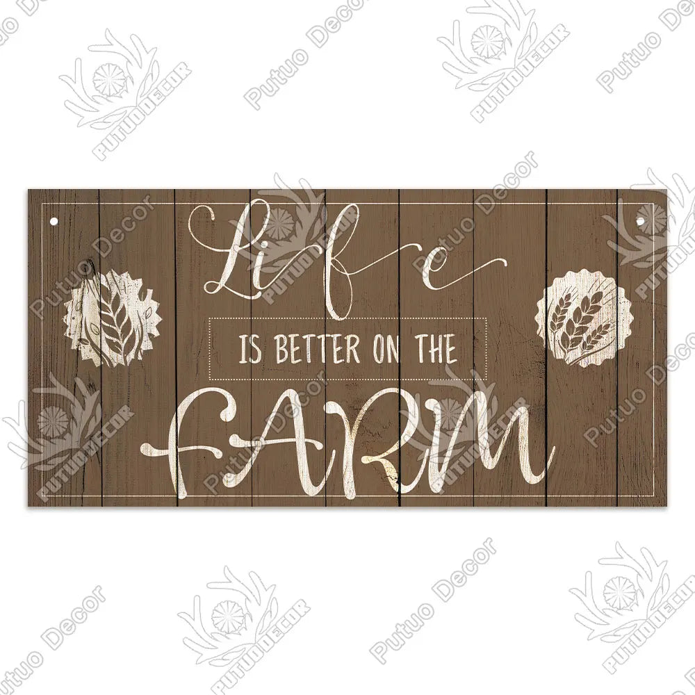 Farm Signs Wooden Hanging Plaque Farmhouse Decorative Plaque for Farmhous Cowshed Farm House Wall Door Hanging Decor