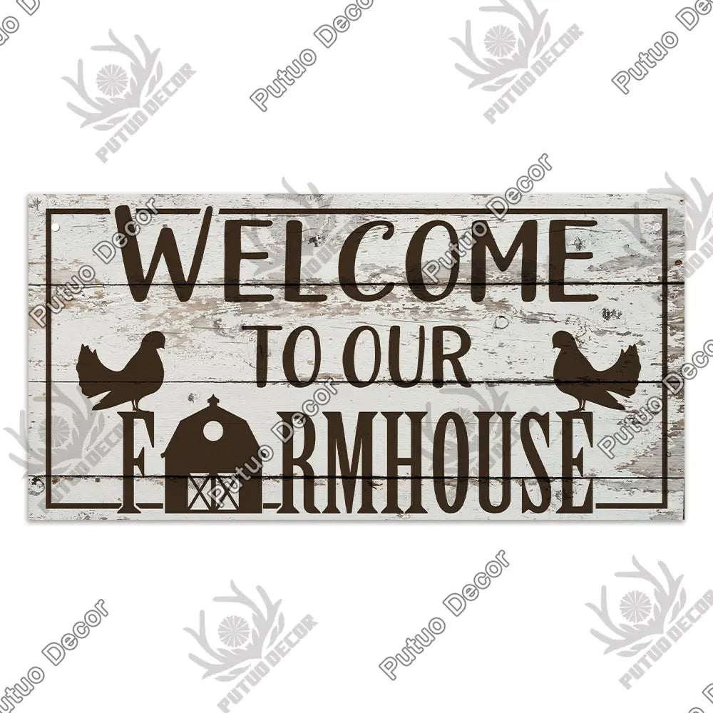 Farm Signs Wooden Hanging Plaque Farmhouse Decorative Plaque for Farmhous Cowshed Farm House Wall Door Hanging Decor