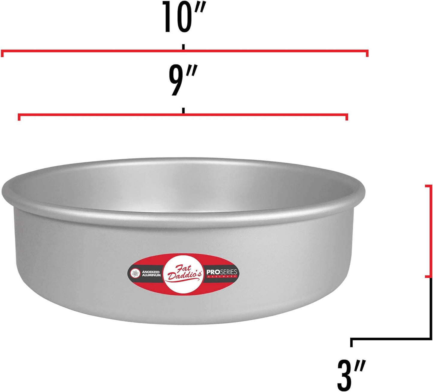 round Cake Pan, 9 X 3 Inch, Silver