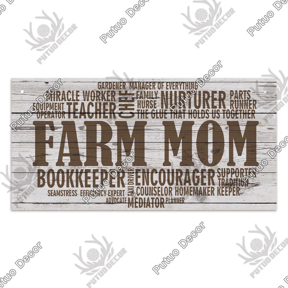 Farm Signs Wooden Hanging Plaque Farmhouse Decorative Plaque for Farmhous Cowshed Farm House Wall Door Hanging Decor