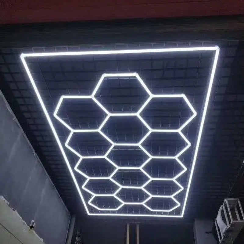 Hot Sale Garage Honeycomb Car Detailing Ceiling Light Garage Hexagon Led Light Free Shipping