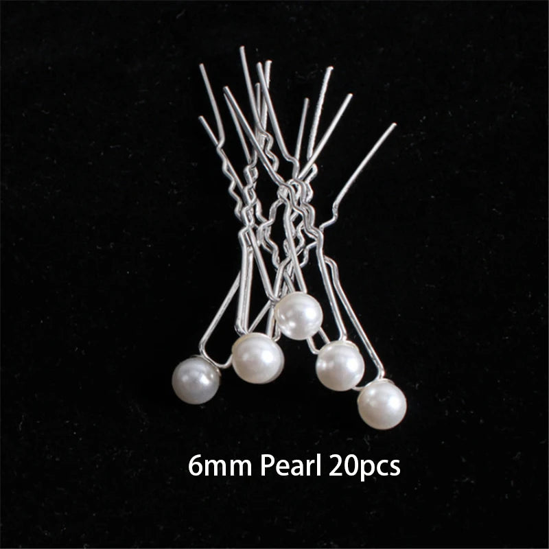 Pearls Wedding Hair Comb Bridal Hair Pins Clips Set Women Hair Jewelry Accessories Handmade Headpieces Women Hair Ornaments